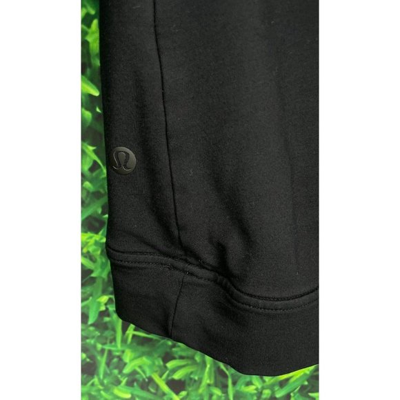 Lululemon Black Mock Cowl Funnel Neck Pullover Sweatshirt Drawstring Womens Sz 4 - Picture 4 of 6